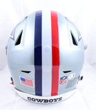 Roger Staubach Signed Cowboys F/S 76 Speed Flex Helmet w/America's Team-BeckettW