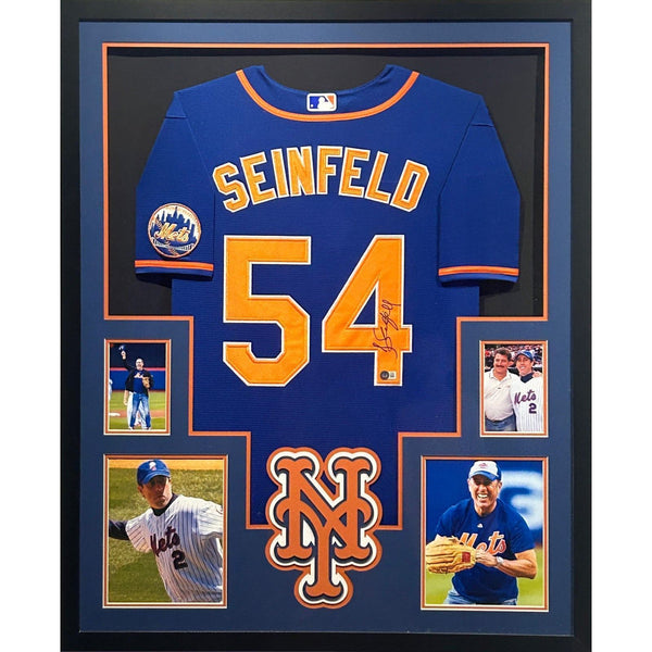 New York Mets Jerry Seinfeld Autographed Signed Framed Jersey BECKETT