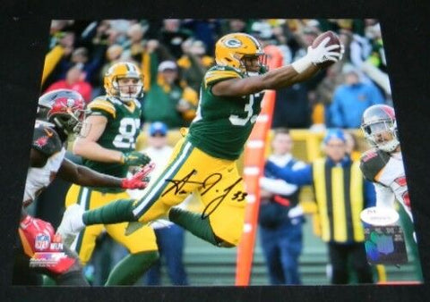 AARON JONES AUTOGRAPHED SIGNED GREEN BAY PACKERS VS BUCS 8x10 PHOTO JSA