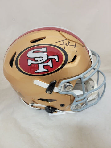 FRANK GORE SIGNED SAN FRANCISCO 49ERS F/S SPEEDFLEX AUTHENTIC HELMET BECKETT QR