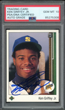 Ken Griffey Jr PSA 10 AUTO Rookie 1989 Upper Deck #1 RC On Card GEM MINT AUTO