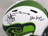 STEVE LARGENT & JIM ZORN AUTOGRAPHED SEAHAWKS LUNAR ECLIPSE FULL SIZE HELMET