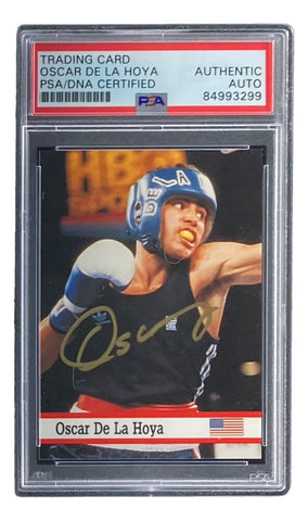 Oscar De La Hoya Signed 1993 Fax Pax #29 Rookie Card PSA/DNA