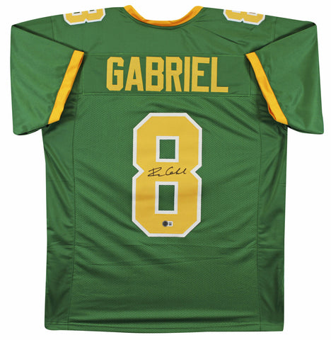 Oregon Dillon Gabriel Authentic Signed Green Pro Style Jersey BAS Witnessed