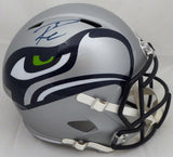 RUSSELL WILSON AUTOGRAPHED SEAHAWKS AMP FULL SIZE SPEED HELMET IN BLUE RW 159113