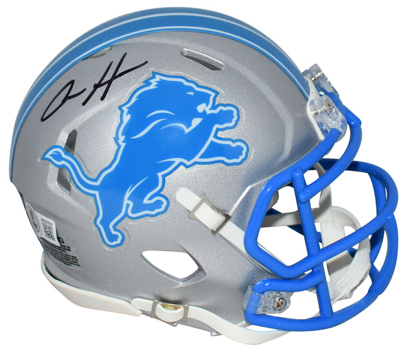 AIDAN HUTCHINSON SIGNED DETROIT LIONS NEW 2024 SPEED MINI HELMET BECKETT