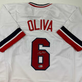 Autographed/Signed Tony Oliva Minnesota White Baseball Jersey Beckett BAS COA