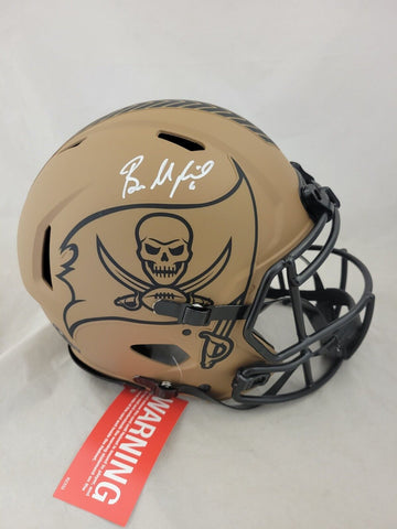 BAKER MAYFIELD SIGNED BUCCANEERS F/S STS 2 SPEED AUTHENTIC HELMET BAS QR