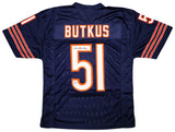 CHICAGO BEARS DICK BUTKUS AUTOGRAPHED BLUE JERSEY BECKETT BAS WITNESS 210523