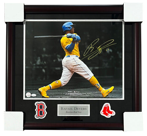 Rafael Devers Red Sox Signed City Spotlight 16x20 Matted & Framed Photo JSA