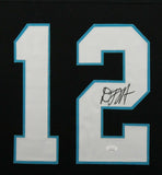 DJ D.J. Moore (Panthers black SKYLINE) Signed Autographed Framed Jersey JSA