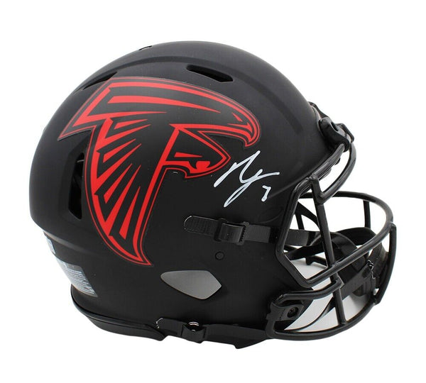 Bijan Robinson Signed Atlanta Falcons Speed Authentic Eclipse NFL Helmet