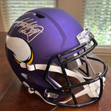 ADRIAN PETERSON AUTOGRAPHED SIGNED MINNESOTA VIKINGS FS REPLICA HELMET BECKETT