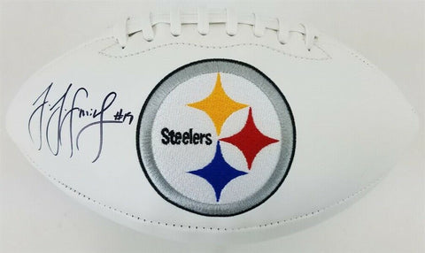 JuJu Smith-Schuster Signed Pittsburgh Steelers Logo Football (TSE COA) EX USC WR