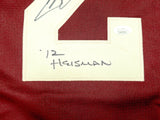 TEXAS A&M JOHNNY MANZIEL AUTOGRAPHED MAROON JERSEY 12 HEISMAN JSA 228780