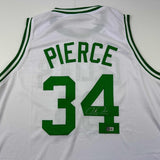 Autographed/Signed Paul Pierce Boston White Basketball Jersey Beckett BAS COA