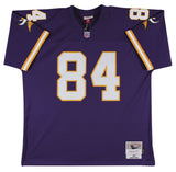 Vikings Randy Moss "HOF 18" Signed Purple Mitchell & Ness Jersey BAS Witnessed 2