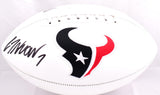 CJ Stroud Autographed Houston Texans Logo Football- Fanatics *Black