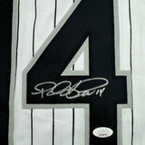 Framed Autographed/Signed Paul Konerko 35x39 Chicago Pinstripe Jersey JSA COA