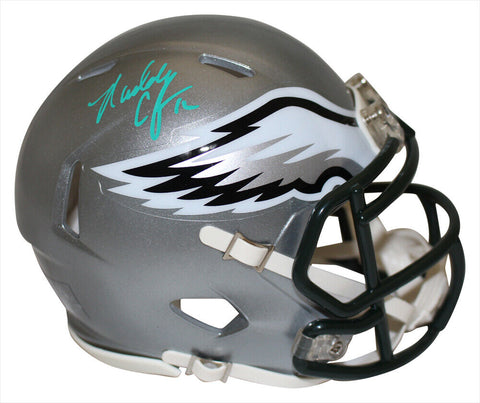 Randall Cunningham Signed Philadelphia Eagles Flash Mini Helmet BAS 38877