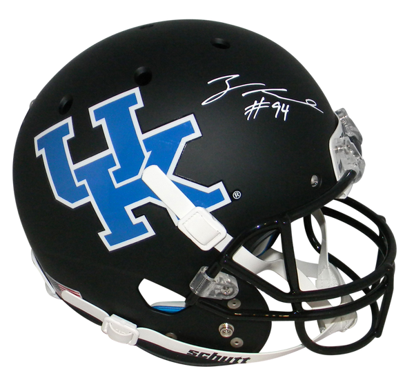 ZA'DARIUS SMITH SIGNED KENTUCKY WILDCATS BLACK FULL SIZE HELMET BECKETT