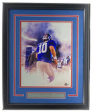 Eli Manning Signed Framed 11x14 New York Giants Photo BAS