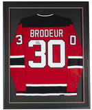 Martin Brodeur Signed Framed Red Custom Pro Style Hockey Jersey JSA