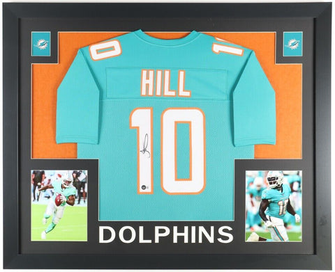 Tyreek Hill Signed Miami Dolphins 35"x43" Framed Jersey (Beckett) All Pro WR