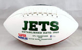 Curtis Martin Autographed New York Jets Logo Football w/ HOF- Beckett Auth