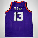 Autographed/Signed Steve Nash Phoenix Purple Basketball Jersey Beckett BAS COA