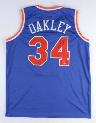 Charles Oakley Signed New York Knicks Jersey (Tri Star Hologram) 1994 All Star