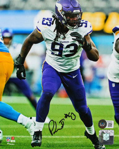 Patrick Jones Autographed Vikings 8x10 Stance Photo-Beckett W Hologram *Black