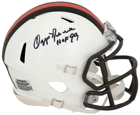 Ozzie Newsome Signed Browns 2023 Alt Riddell Mini Helmet w/HOF'99 (SCHWARTZ COA)