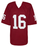 Jake Plummer Signed Red T/B Custom Football Jersey w/Snake - (SCHWARTZ COA)