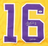 Marcel Dionne Signed Los Angeles Kings Stat Jersey Inscribed "HOF 92" (PSA)