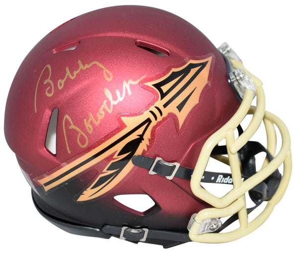 BOBBY BOWDEN AUTOGRAPHED FLORIDA STATE SEMINOLES SPEED MINI HELMET COA