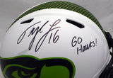 Tyler Lockett Autographed Seahawks Lunar Eclipse Full Size Auth Helmet (Smudged)