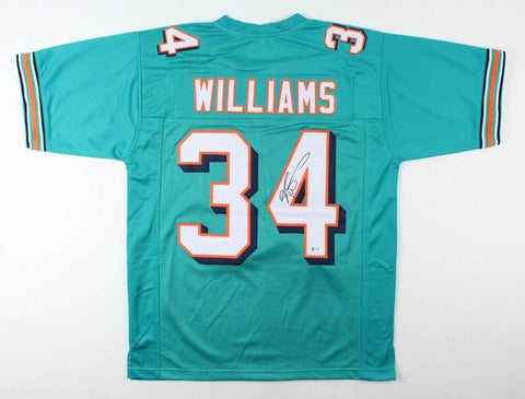 Ricky Williams Signed Miami Dolphins Jersey (Beckett Holo) 2002 NFL Rushing Ldr.