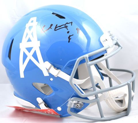 Earl Campbell Signed Oilers F/S 60-62 Speed Authentic Helmet HOF- Beckett W Holo