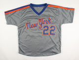 Ray Knight Signed New York Mets Jersey (Steiner) Scored Winning Run 1986 Game 6