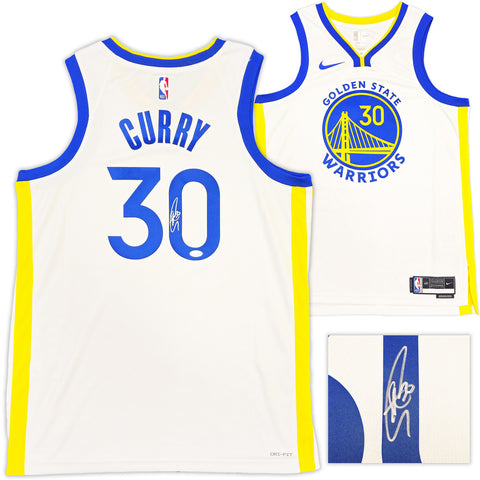 WARRIORS STEPHEN CURRY AUTOGRAPHED NIKE SWINGMAN JERSEY 48 JSA 235681