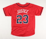 Dave Justice Signed Atlanta Braves Jersey (PSA COA) 2xWorld Series Champ / O.F