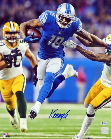 KENNY GOLLADAY AUTOGRAPHED 16X20 PHOTO DETROIT LIONS BECKETT BAS STOCK #177655