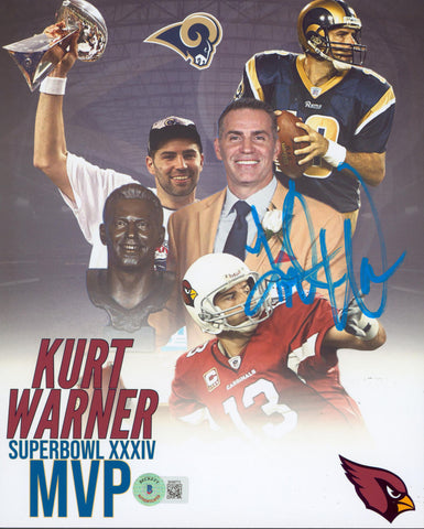 Kurt Warner Authentic Signed 8x10 Vertical Career Collage Photo Autographed BAS