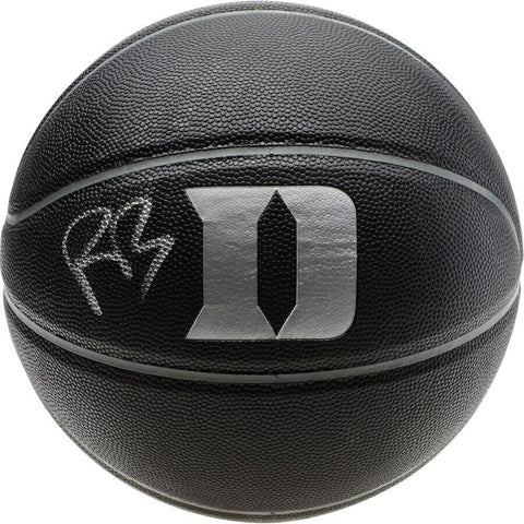 R.J. BARRETT Autographed Duke Blue Devils Blackout Basketball FANATICS