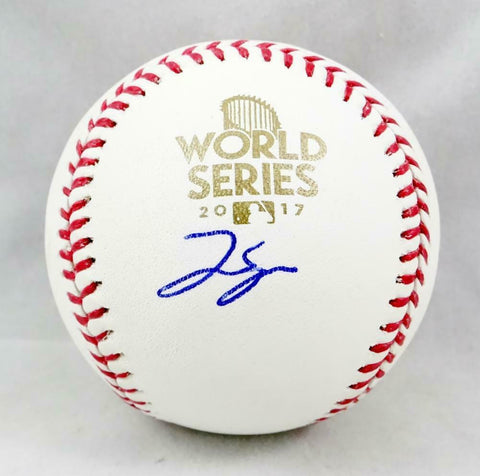 George Springer Autographed World Series Rawlings OML Baseball- JSA W Auth *Blue