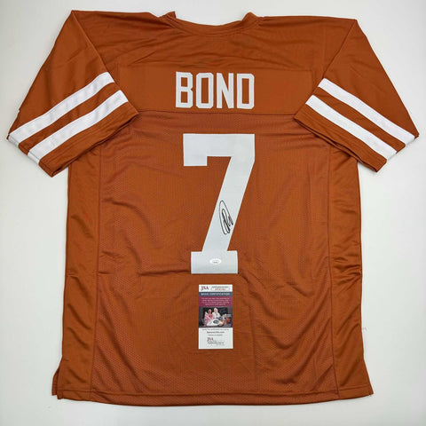 Autographed/Signed Isaiah Bond Texas Orange College Football Jersey JSA COA