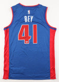 Saddiq Bey Signed Detroit Pistons Nike Jersey (PSA) 2020 1st Round Draft Pick