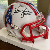 Warren Moon HOF '06 Autographed Signed Houston Oliers Mini Helmet Beckett