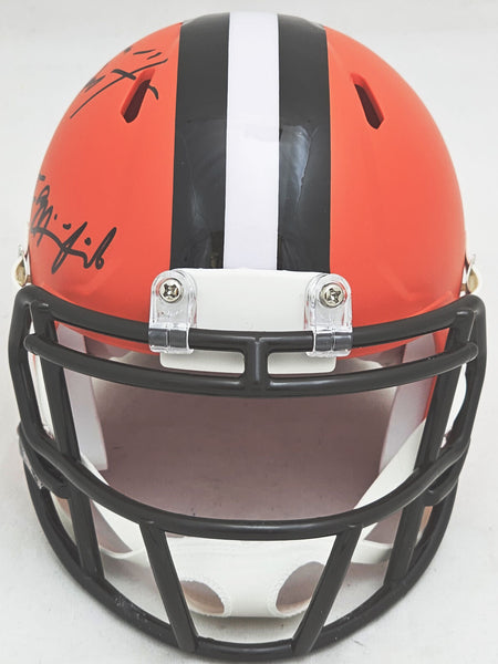 Cleveland Browns Frank Minnifield Autographed Mini Helmet